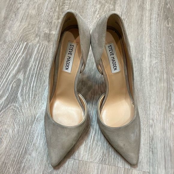 Steve Madden Gray Felicity Suede D'orsay Pump - Picture 2 of 11